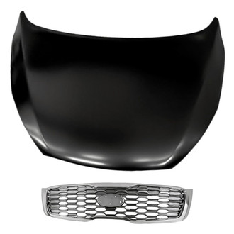 Replacement - 2-Piece (Hood Panel, Grille) (CAPA Certified)