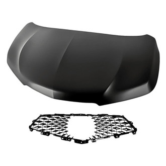 Replacement - 2-Piece (Hood Panel, Grille) (CAPA Certified)