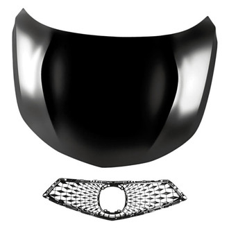 Replacement - 2-Piece (Hood Panel, Grille) (CAPA Certified)