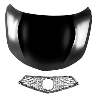 Replacement - 2-Piece (Hood Panel, Grille) (CAPA Certified)