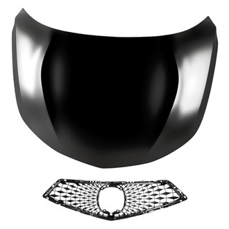 Replacement - 2-Piece (Hood Panel, Grille) (CAPA Certified)