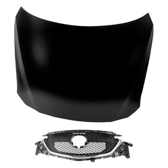 Replacement - 2-Piece (Hood Panel, Grille) (CAPA Certified)