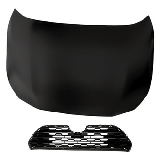 Replacement - 2-Piece (Hood Panel, Grille) (CAPA Certified)