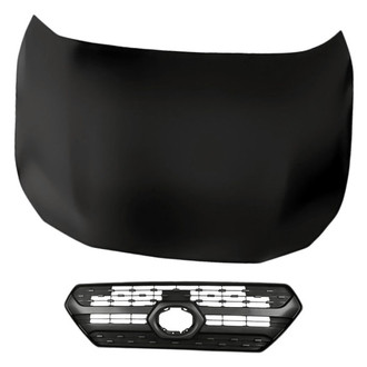 Replacement - 2-Piece (Hood Panel, Grille) (CAPA Certified)