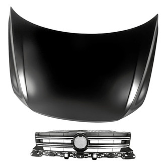 Replacement - 2-Piece (Hood Panel, Grille) (CAPA Certified)