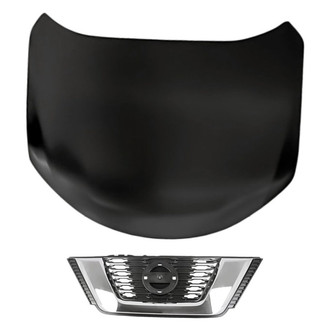 Replacement - 2-Piece (Hood Panel, Grille) (CAPA Certified)