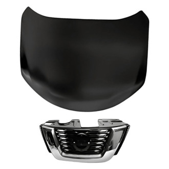 Replacement - 2-Piece (Hood Panel, Grille) (CAPA Certified)