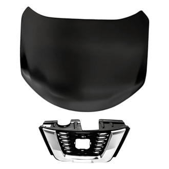 Replacement - 2-Piece (Hood Panel, Grille) (CAPA Certified)