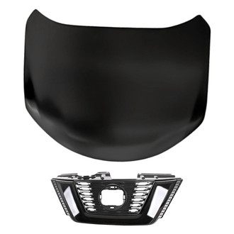 Replacement - 2-Piece (Hood Panel, Grille) (CAPA Certified)