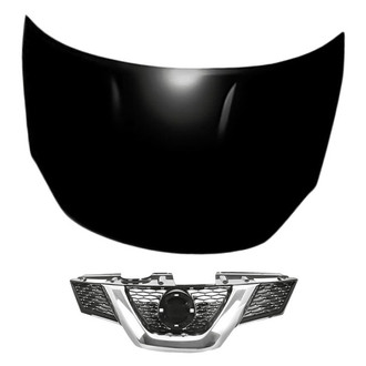 Replacement - 2-Piece (Hood Panel, Grille) (CAPA Certified)
