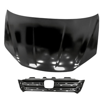 Replacement - 2-Piece (Hood Panel, Grille) (CAPA Certified)