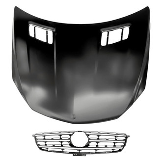 Replacement - 2-Piece (Hood Panel, Grille) (CAPA Certified)