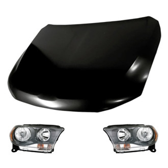 Replacement - 3-Piece Kit (Driver and Passenger Side Headlights, Hood Panel)