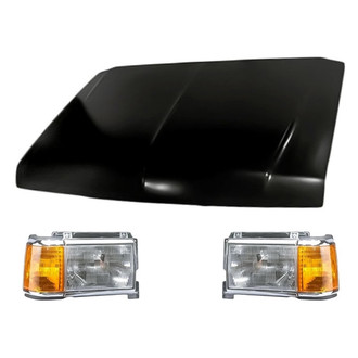 Replacement - 3-Piece Kit (Driver and Passenger Side Headlights, Hood Panel)