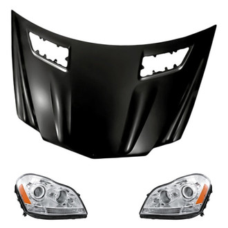 Replacement - 3-Piece Kit (Driver and Passenger Side Headlights, Hood Panel) (Standard Line)