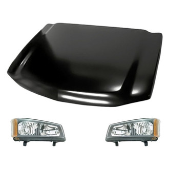 Replacement - 3-Piece Kit (Driver and Passenger Side Headlights, Hood Panel)