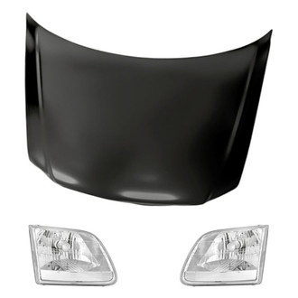 Replacement - 3-Piece Kit (Driver and Passenger Side Headlights, Hood Panel)