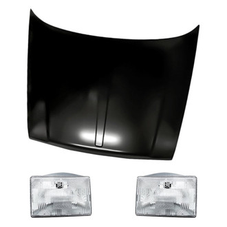 Replacement - 3-Piece Kit (Driver and Passenger Side Headlights, Hood Panel)