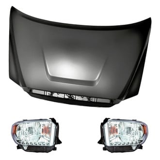 Replacement - 3-Piece Kit (Driver and Passenger Side Headlights, Hood Panel) (Standard Line)