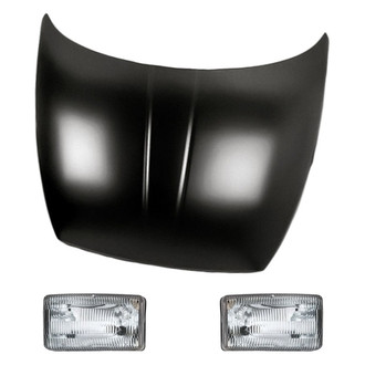Replacement - 3-Piece Kit (Driver and Passenger Side Headlights, Hood Panel) (Standard Line)