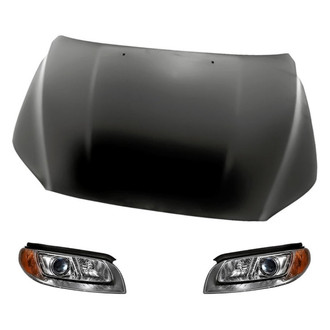 Replacement - 3-Piece Kit (Driver and Passenger Side Headlights, Hood Panel) (Standard Line)