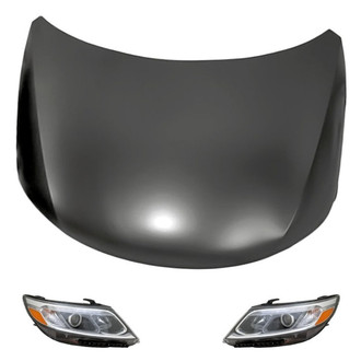 Replacement - 3-Piece Kit (Driver and Passenger Side Headlights, Hood Panel)