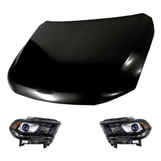 Replacement - 3-Piece Kit (Driver and Passenger Side Headlights, Hood Panel)