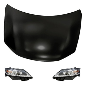 Replacement - 3-Piece Kit (Driver and Passenger Side Headlights, Hood Panel) (Standard Line)