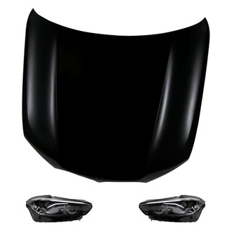 Replacement - 3-Piece Kit (Driver and Passenger Side Headlights, Hood Panel) (Standard Line)