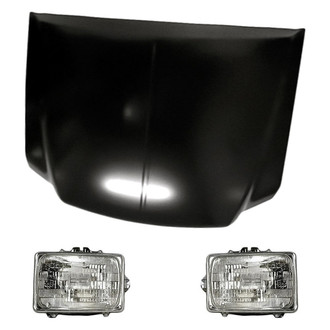 Replacement - 3-Piece Kit (Driver and Passenger Side Headlights, Hood Panel) (Standard Line)