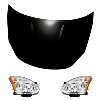 Replacement - 3-Piece Kit (Driver and Passenger Side Headlights, Hood Panel)