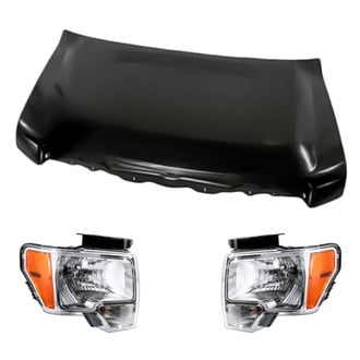Replacement - 3-Piece Kit (Driver and Passenger Side Headlights, Hood Panel)