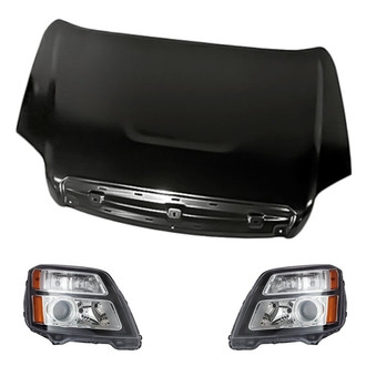 Replacement - 3-Piece Kit (Driver and Passenger Side Headlights, Hood Panel)