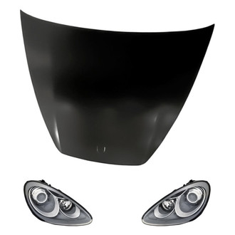 Replacement - 3-Piece Kit (Driver and Passenger Side Headlights, Hood Panel)