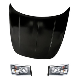 Replacement - 3-Piece Kit (Driver and Passenger Side Headlights, Hood Panel)