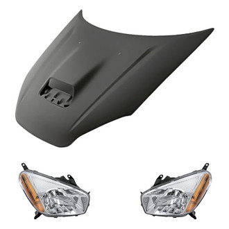 Replacement - 3-Piece Kit (Driver and Passenger Side Headlights, Hood Panel)