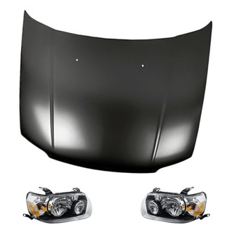 Replacement - 3-Piece Kit (Driver and Passenger Side Headlights, Hood Panel)
