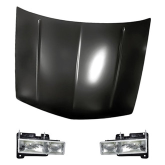 Replacement - 3-Piece Kit (Driver and Passenger Side Headlights, Hood Panel)