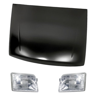 Replacement - 3-Piece Kit (Driver and Passenger Side Headlights, Hood Panel)