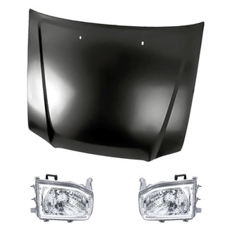 Replacement - 3-Piece Kit (Driver and Passenger Side Headlights, Hood Panel)