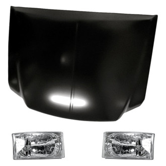 Replacement - 3-Piece Kit (Driver and Passenger Side Headlights, Hood Panel) (CAPA Certified)