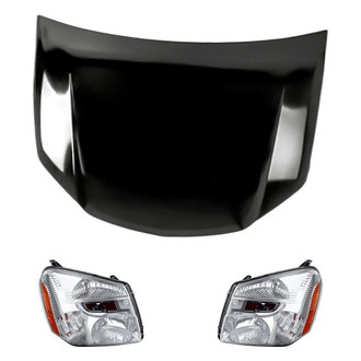 Replacement - 3-Piece Kit (Driver and Passenger Side Headlights, Hood Panel)