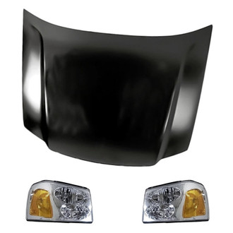 Replacement - 3-Piece Kit (Driver and Passenger Side Headlights, Hood Panel)