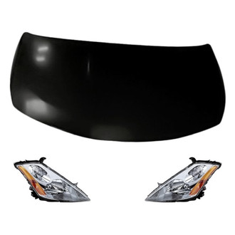 Replacement - 3-Piece Kit (Driver and Passenger Side Headlights, Hood Panel)