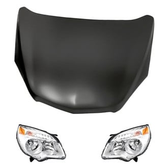 Replacement - 3-Piece Kit (Driver and Passenger Side Headlights, Hood Panel) (CAPA Certified)