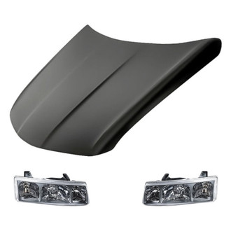 Replacement - 3-Piece Kit (Driver and Passenger Side Headlights, Hood Panel)