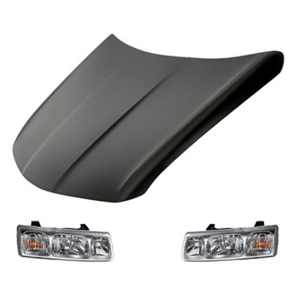 Replacement - 3-Piece Kit (Driver and Passenger Side Headlights, Hood Panel)