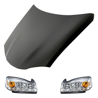 Replacement - 3-Piece Kit (Driver and Passenger Side Headlights, Hood Panel)