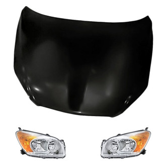 Replacement - 3-Piece Kit (Driver and Passenger Side Headlights, Hood Panel)