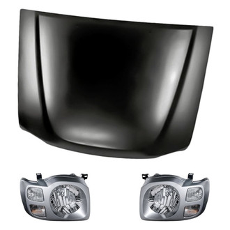 Replacement - 3-Piece Kit (Driver and Passenger Side Headlights, Hood Panel)